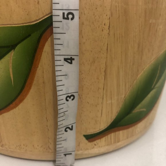 3pc Wooden Hand painted Salad Bowl Set - Picture 8 of 8